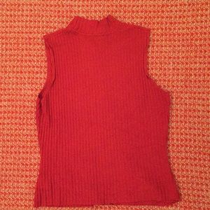 😁Bandolino maroon mock sleeveless turtleneck